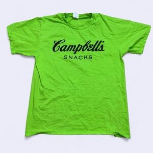 Campbell’s Snacks Green Graphic T-Shirt Mens Medium Promo Logo Tee